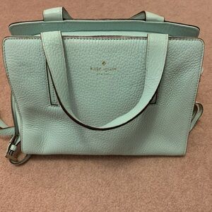 NWOT Light Blue / Mint Kate Spade Satchel Bag with Removable Straps